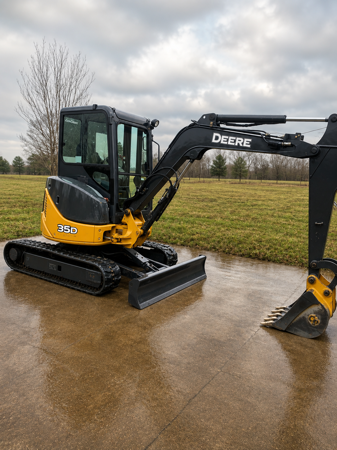 John Deere 35D mini track hoe excavator